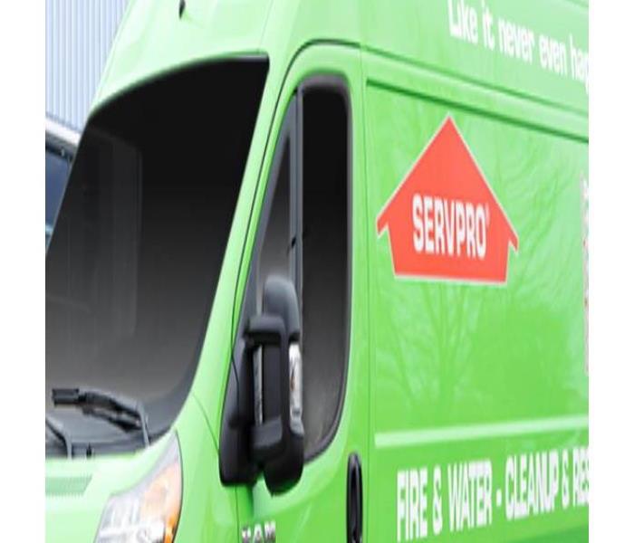 Faster to Any Disaster: SERVPRO vehicle on the way. 